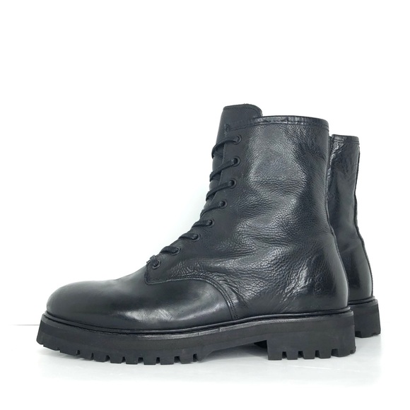 Thursday Black Combat Ankle Lace Up Lug Sole Boots Women’s 8 Shoes - Picture 4 of 13